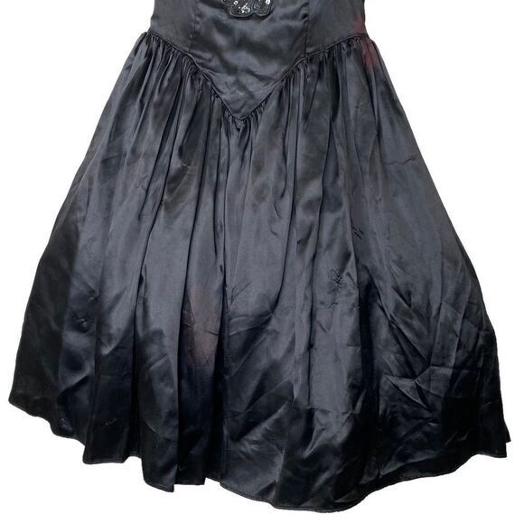 Gunne Sax By Jessica McClintock Vintage Black Off the shoulder size 3/4 Madonna - Picture 4 of 11